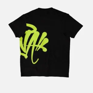 Synaworld-‘Syna-Logo-T-Shirt-Black-Green